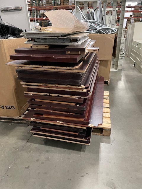 Pallets of Wood/Worksurfaces