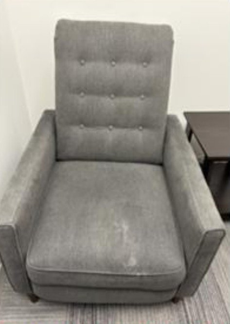 Grey Pushback Recliner