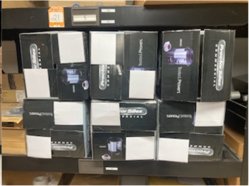 Boxes of Coffee Urns