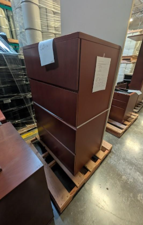 Wood 4 Drawer Filing Unit