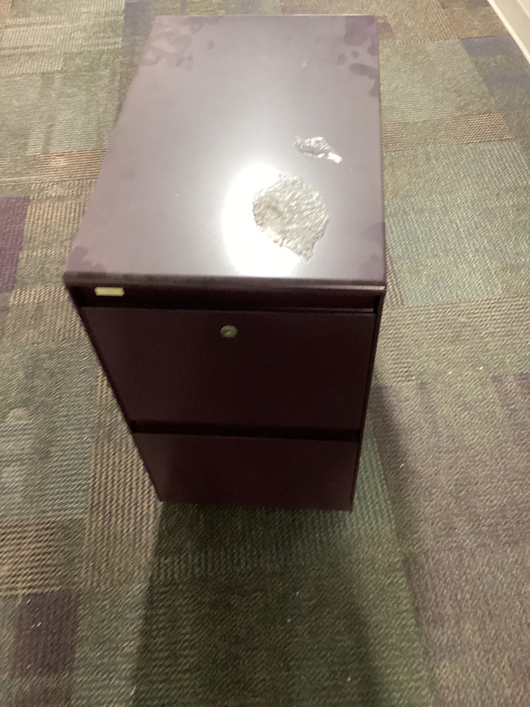 2 Drawer Pedestal Maroon