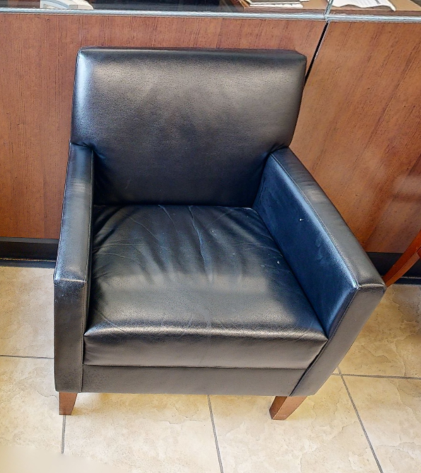 Black lounge chair