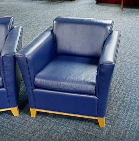 Blue lounge chair