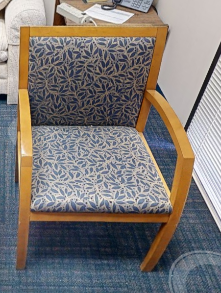 Guest chair, floral print