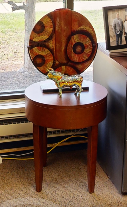 Round side table