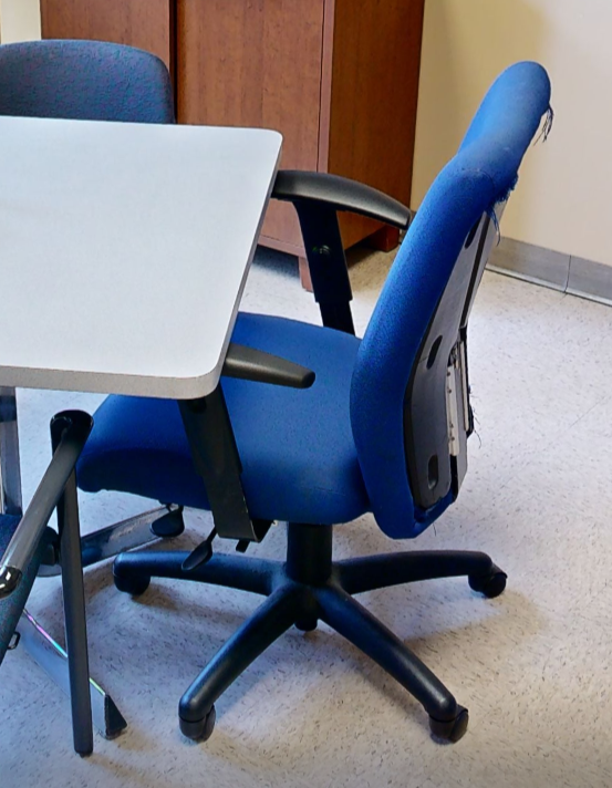 Blue task chair