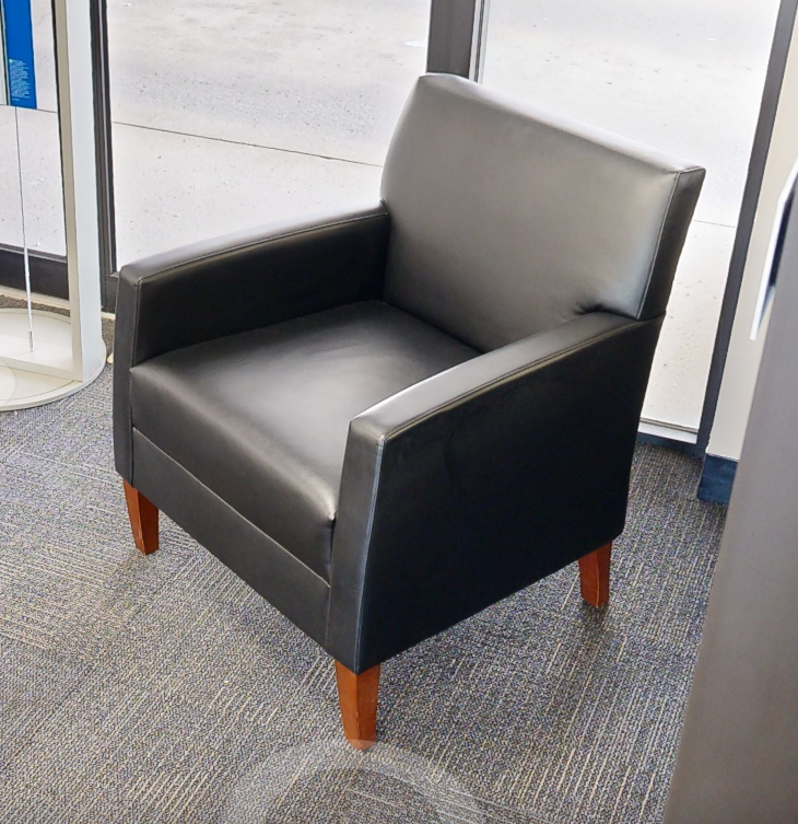 Black lounge chair