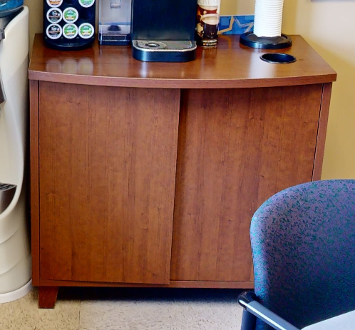 2 door wood cabinet