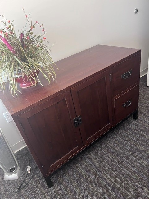 Small cherry wood hutch