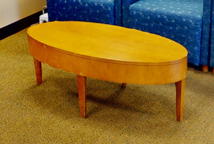 Oval coffee table
