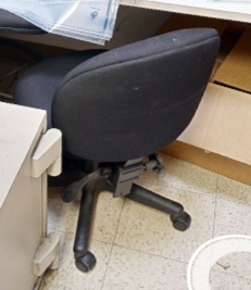 Blue task chair no arms