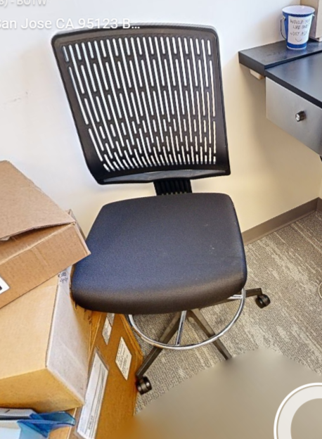 Blk task chair no arms