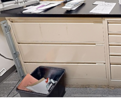 3D lateral file cabinet, metal