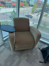 BROWN TABLET CHAIR