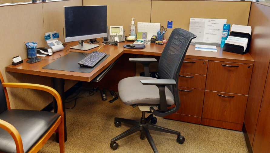 L-shaped desk