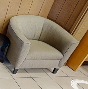 Grey lounge chair