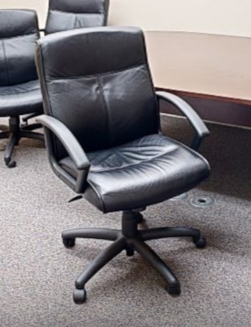 Mobile navy tall back conference chair