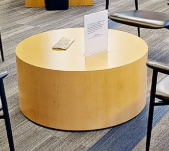 Round solid coffee table