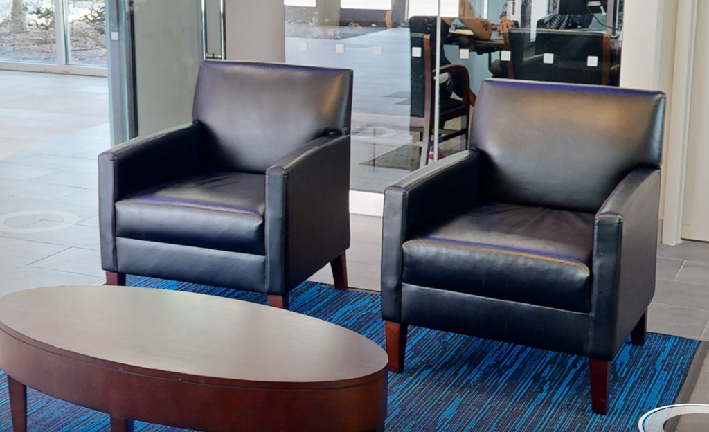 Black lounge chair