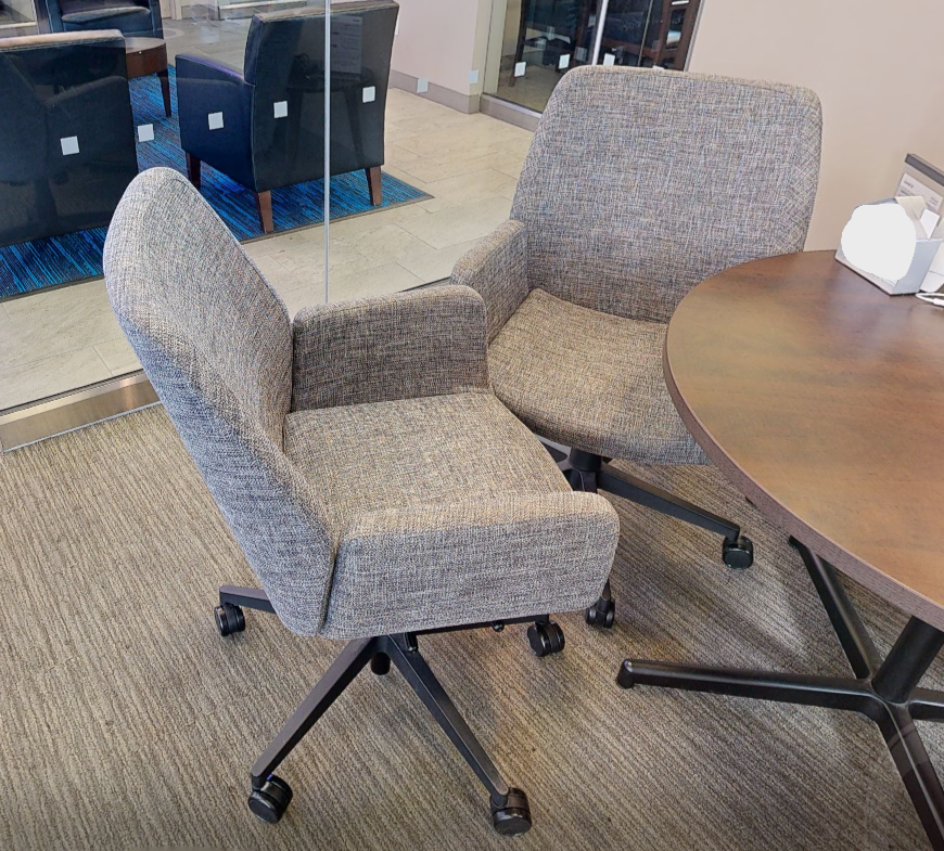 Grey mobile conference chair