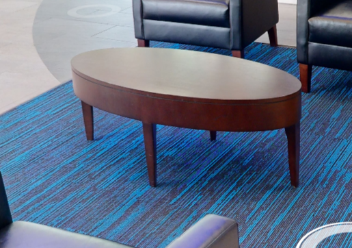 Oval coffee table