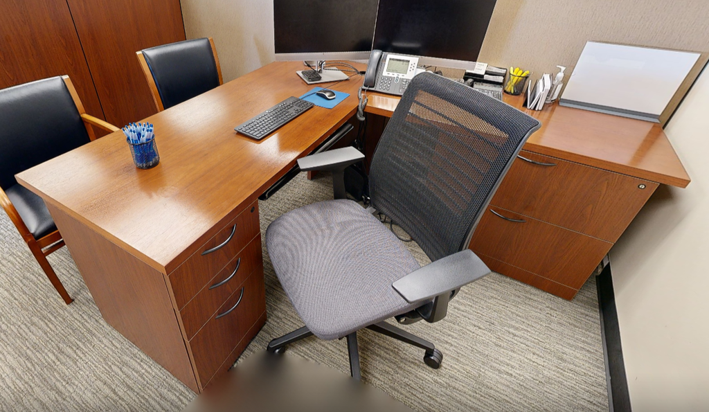 L-shaped desk