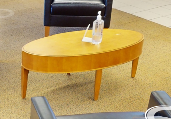Oval coffee table
