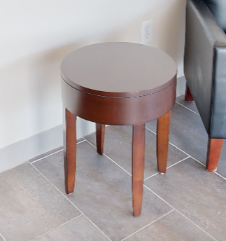 Round side table