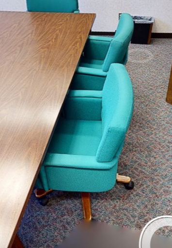 Green mobile conference chair