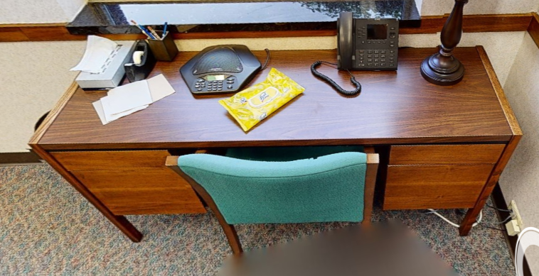 4D desk, wood