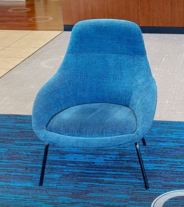 Blue lounge chair