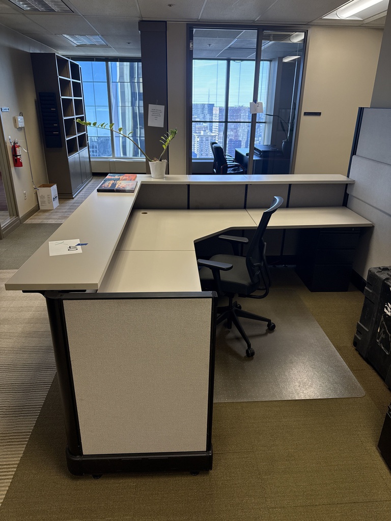 96x90x27 L SHAPE DESK