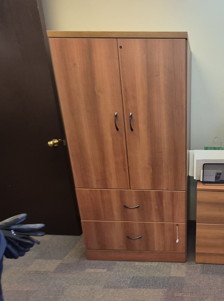 Book / 2 drawer lateral with doors, wood