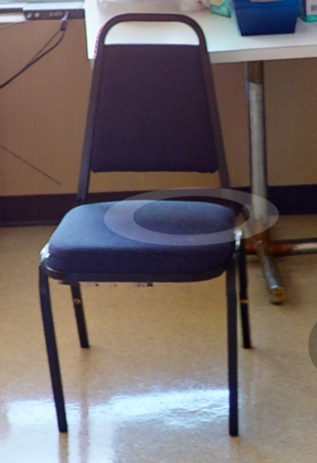 Blue cafe chair