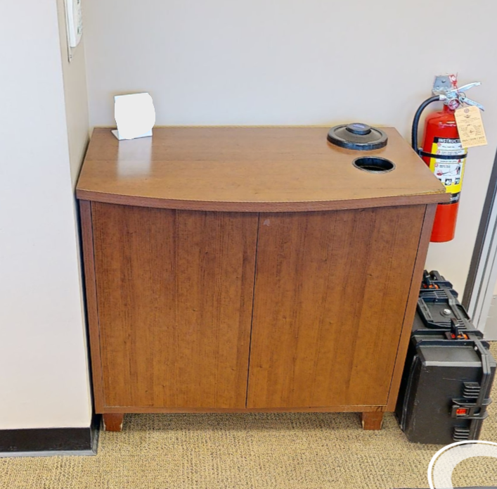 2 door wood cabinet
