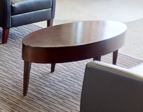 Oval coffee table