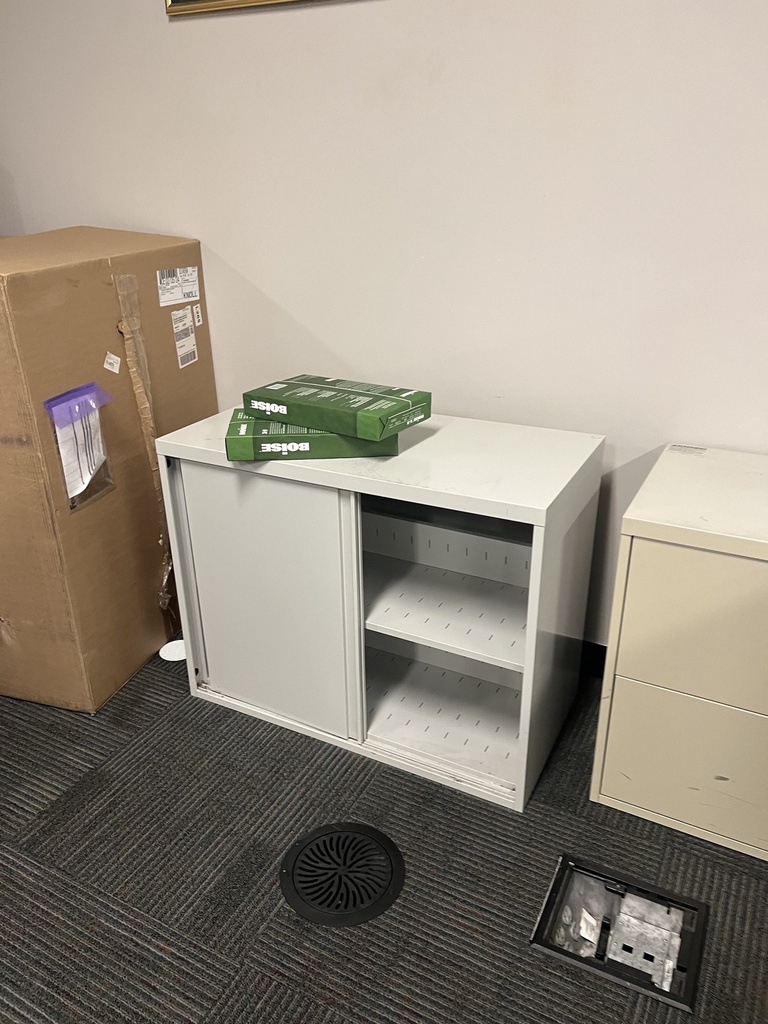 sliding door storage cabinet