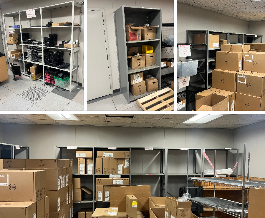 shelving sections