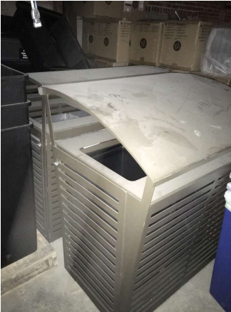 OUTDOOR METAL TRASH CAN