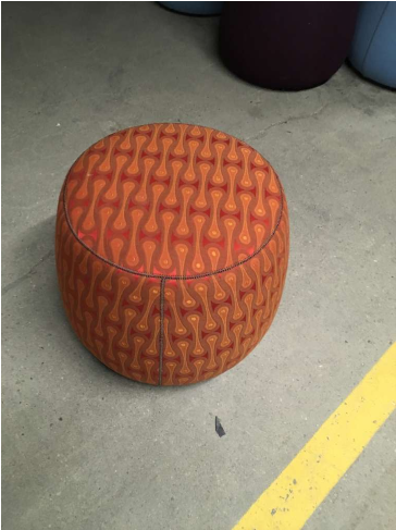 ROUND FABRIC STOOL