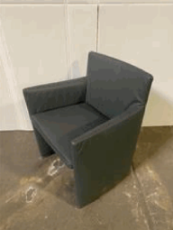 Posa Chair - (Gray) leather