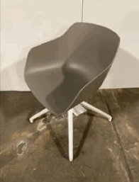 Kuskoa Bi Desk Chair 4 Star White Base (Grey)