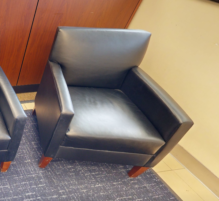 Black lounge chair
