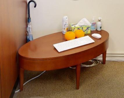 Oval coffee table