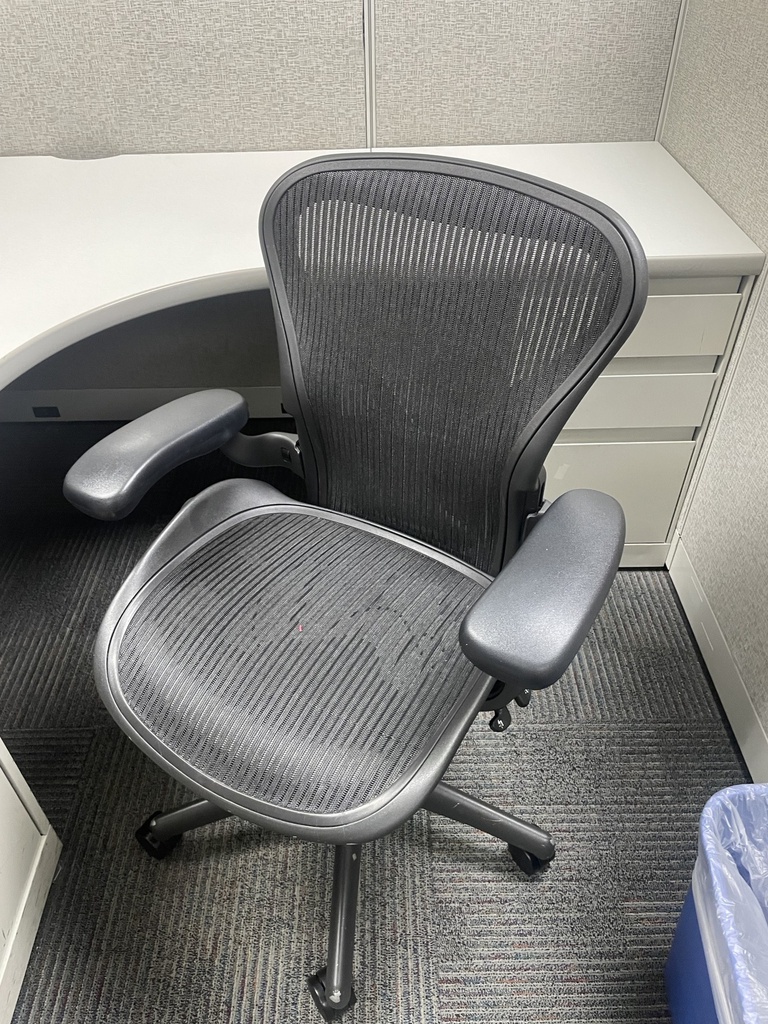 Black mesh back and seat task chair