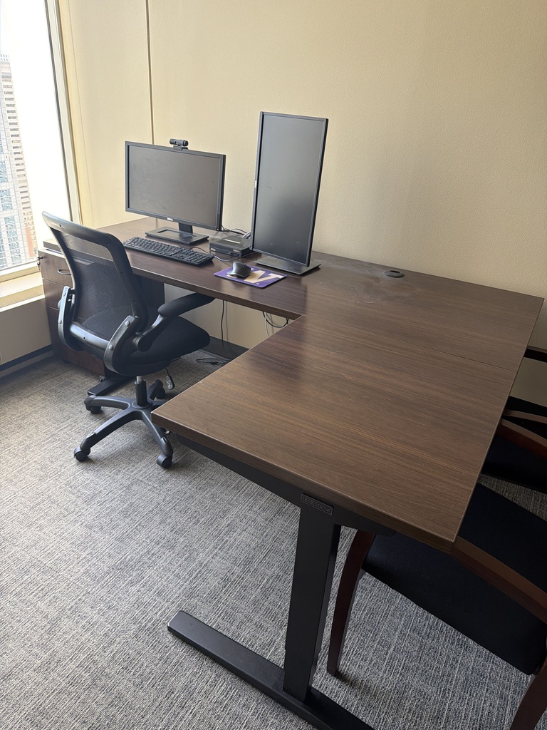 80x60 L SHAPED HAT DESK