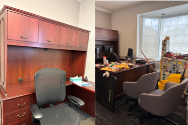 Private Office Desk with Overhead