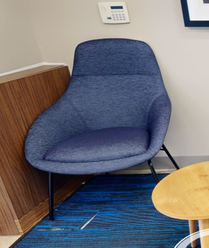Blue lounge chair