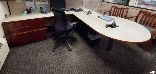 L-shaped desk