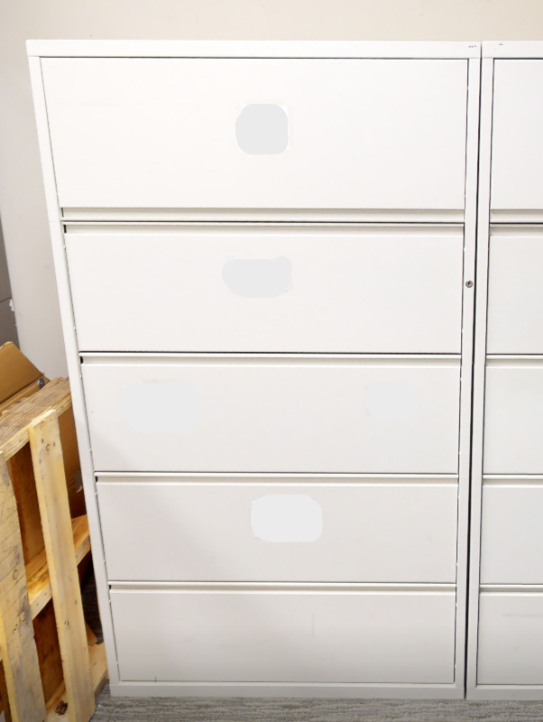 5D lateral filing cabinet, putty